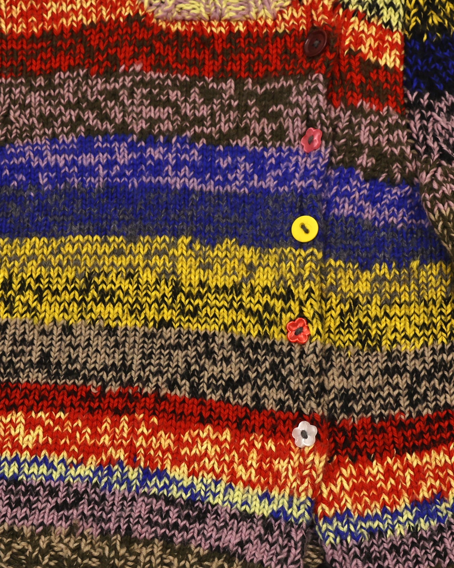 Blerta | asymmetric plain knit turtle cardigan with various buttons