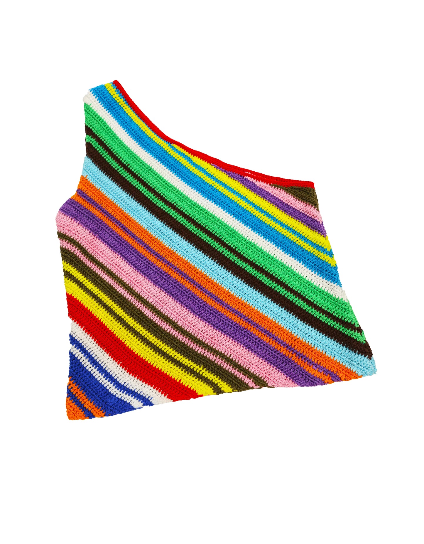 Bleta | asymmetric crochet stripe top