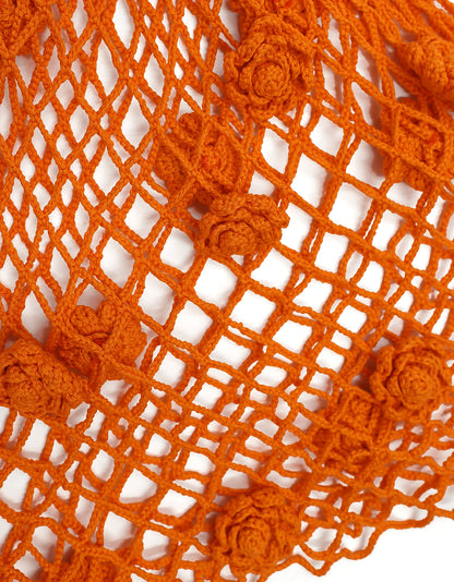 Afërdita | roses net crochet skirt with drawstring