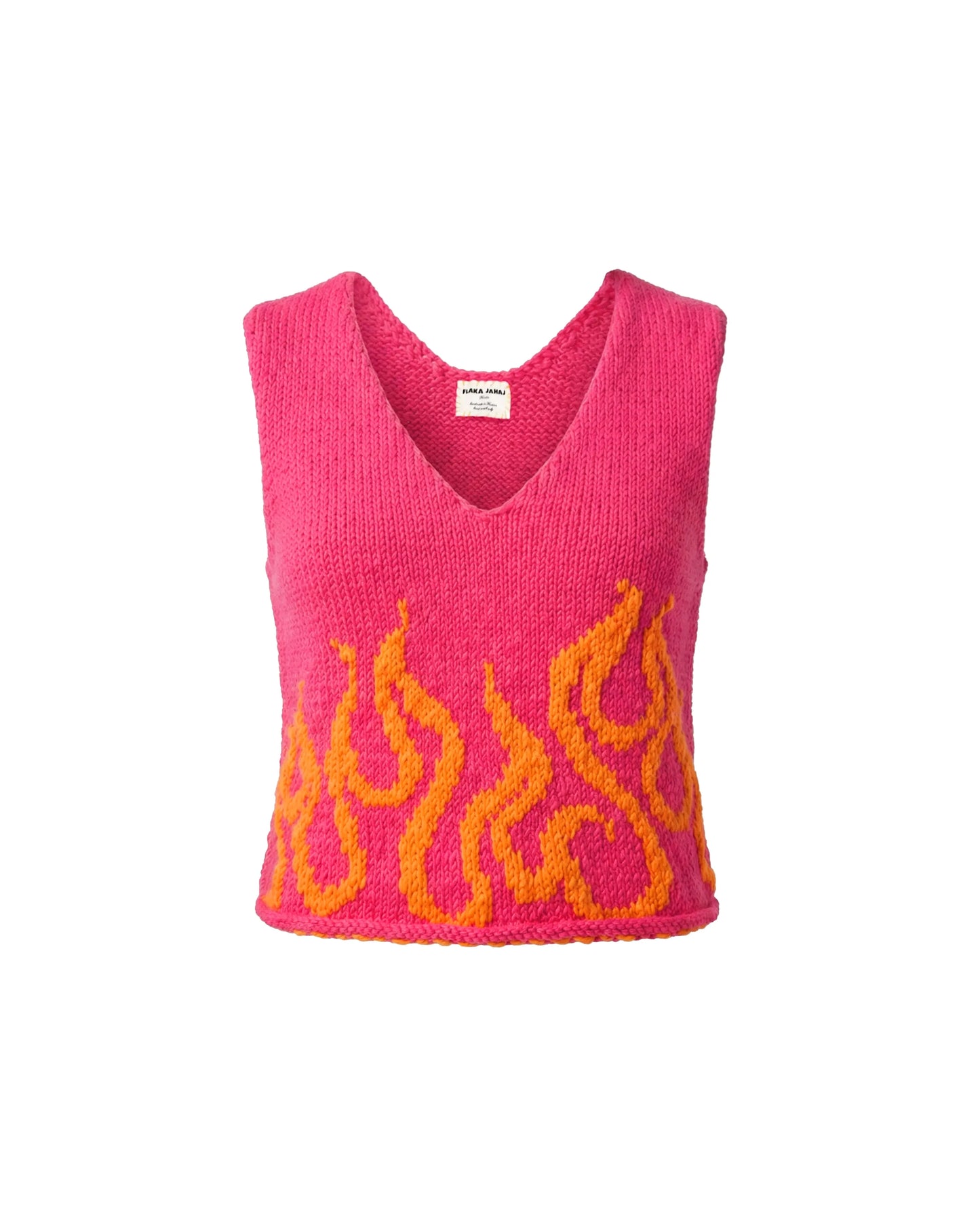 Qëndresa | Fire Intarsia Knit Vest