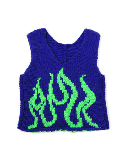 Qëndresa | fire intarsia knit vest