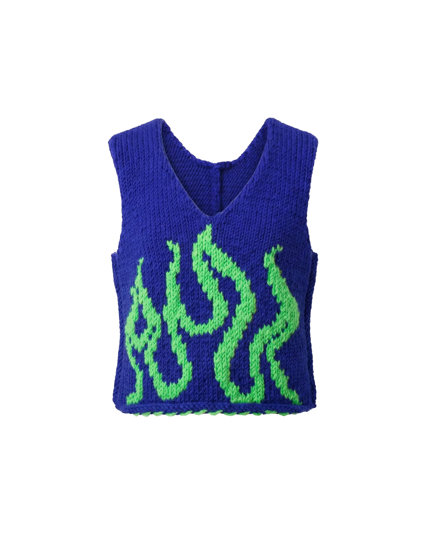 Qëndresa | Fire Intarsia Knit Vest