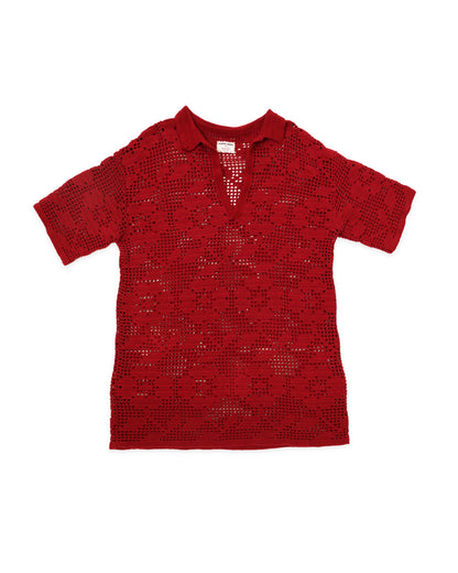 Pranvera | flower crochet polo