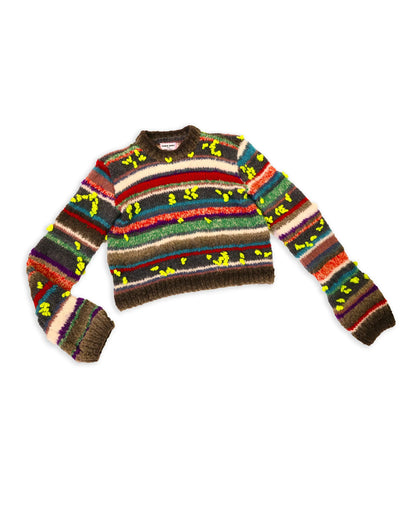 Valbona | cropped plain stripe knit jumper