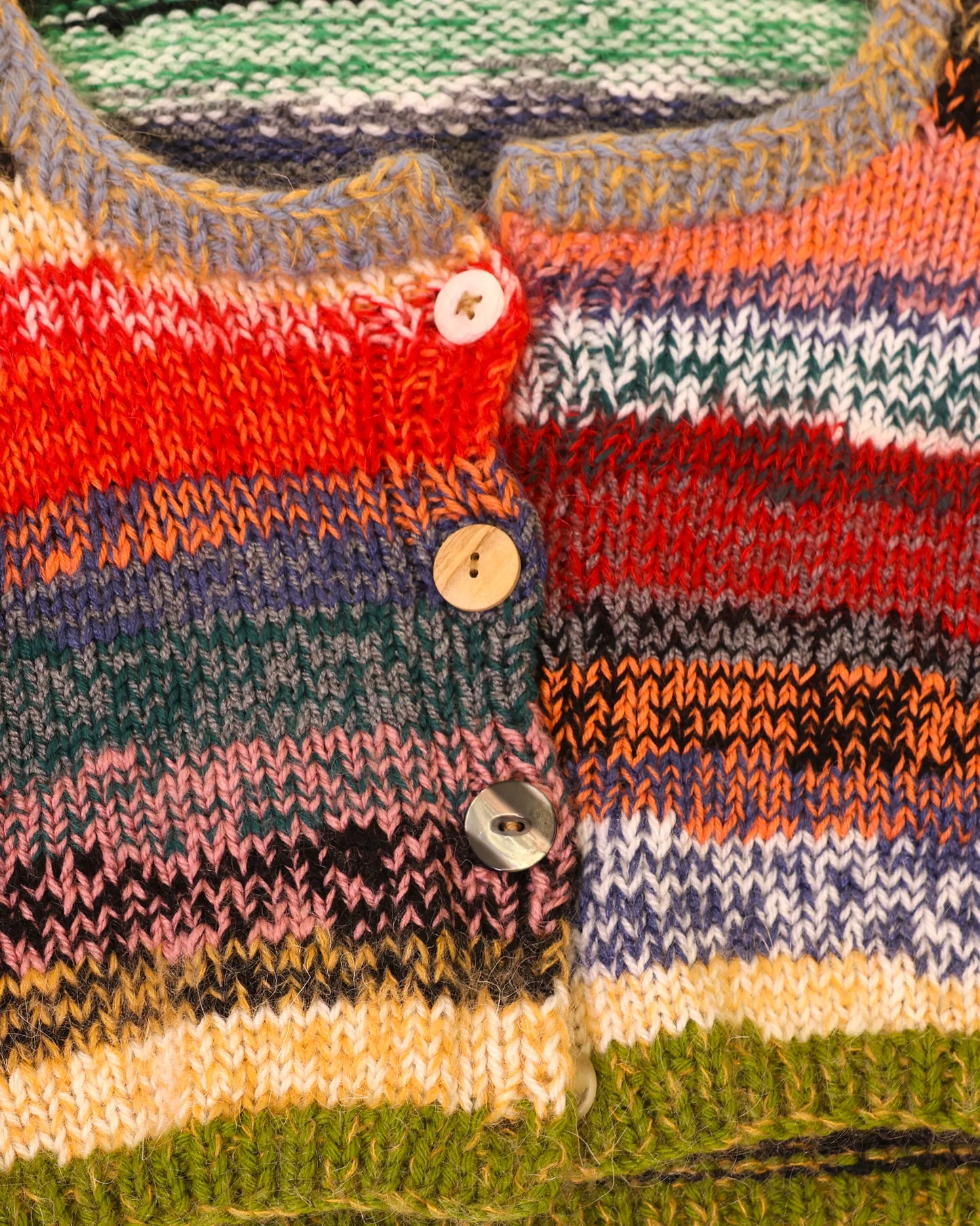 Yllka | cropped stripe plain knit cardigan with various buttons