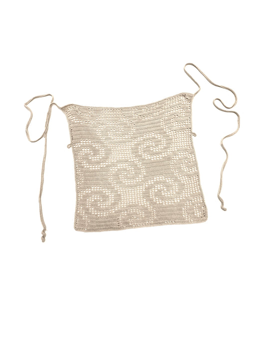 Majlinda | swirl crochet top with laces