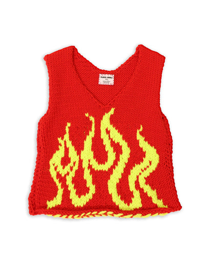 Qëndresa | fire intarsia knit vest