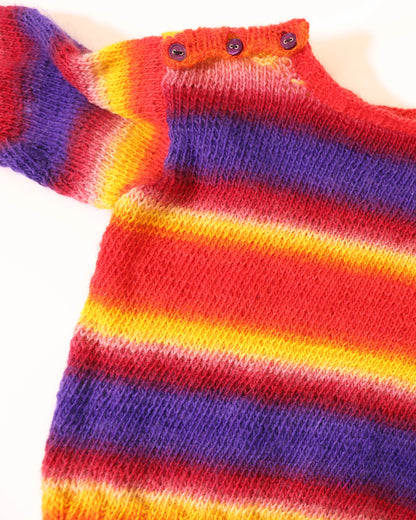 Zemra | rainbow knit jumper with shoulder buttons
