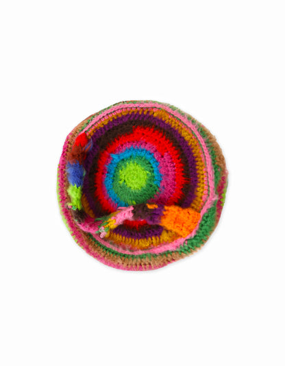 Krenare | big brushed stripe crochet vanity bag