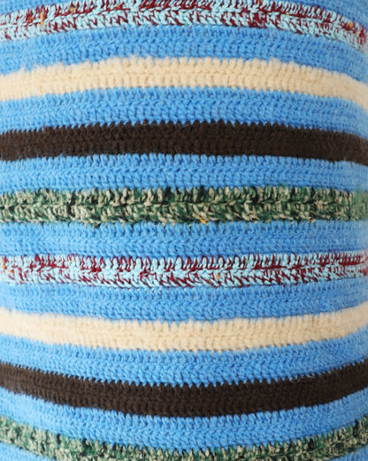 Gjon | stripe crochet headrest with down inlet and zip