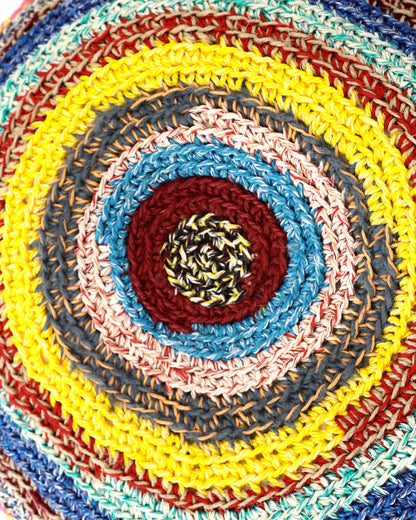 Ylber | round stripe crochet yoga pillow filled with millet