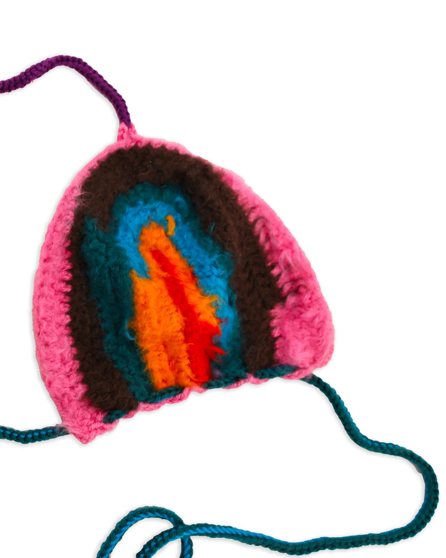 Dielleza | brushed stripe crochet bra